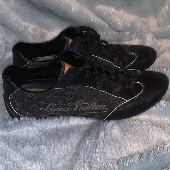 Louis Vuitton Black Canvas Monogram Walking Shoe - Picture 2 of 5